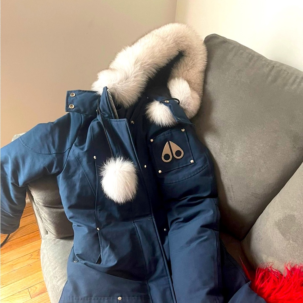 Worm Moose knuckle coat size M blue black L